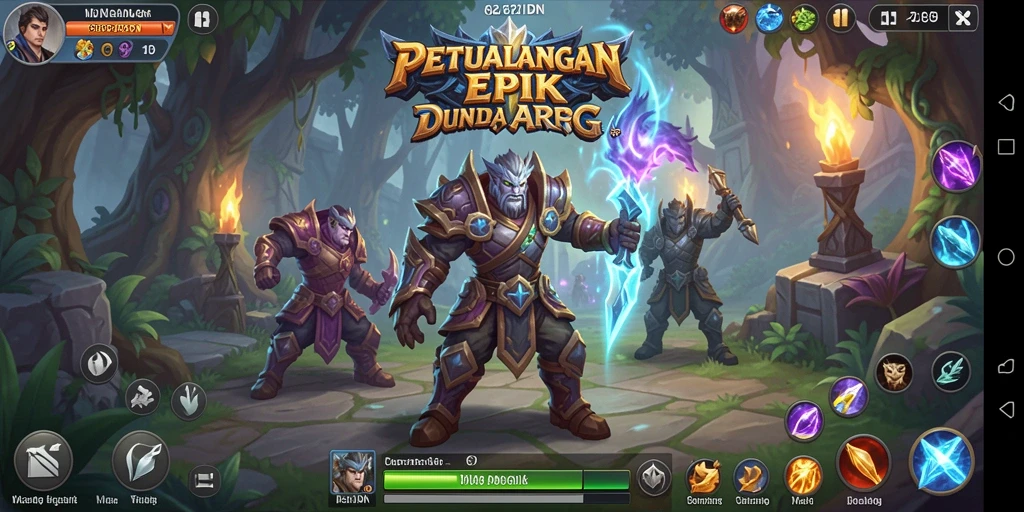 Tampilan seru dari gameplay ARPG di 62IDN.