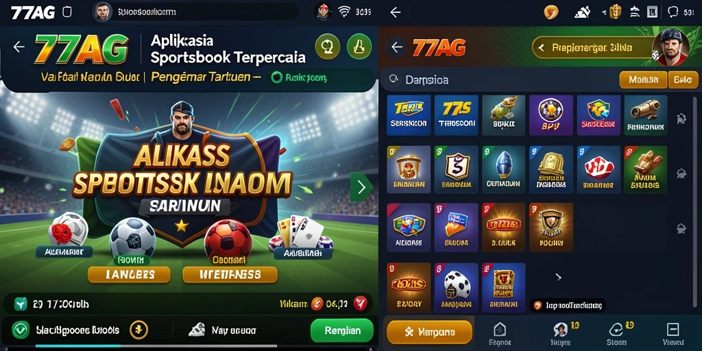 Screenshot gameplay 77AG menampilkan pengalaman sportsbook yang seru.