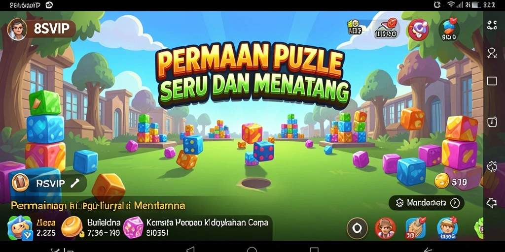 Tampilan gameplay seru 8SVIP menantang kecerdasan puzzle Anda.