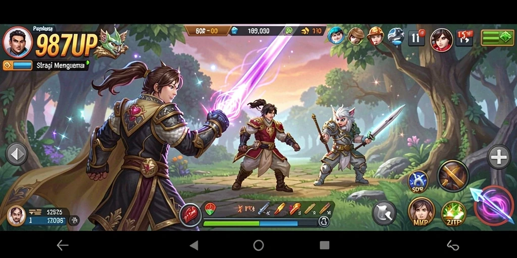 Tampilan gameplay <strong>987UP</strong> yang penuh aksi dan strategi menarik.