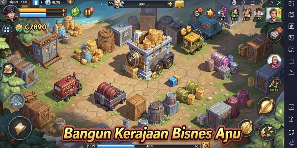 Tampilan gameplay C7890 yang menarik dengan elemen Tycoon.