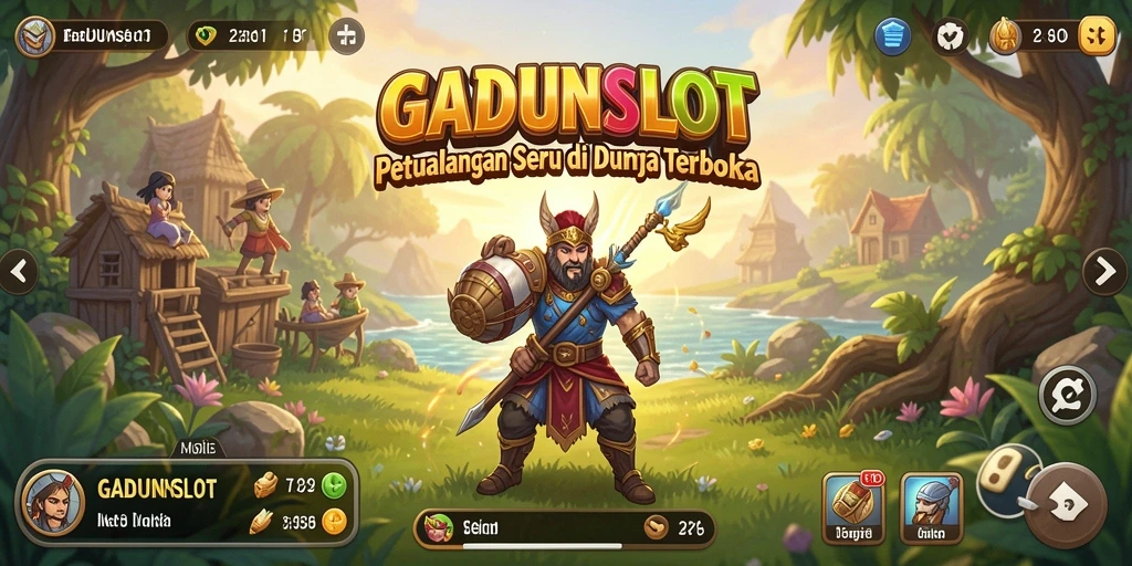 Gameplay seru GADUNSLOT dalam dunia terbuka yang luas.