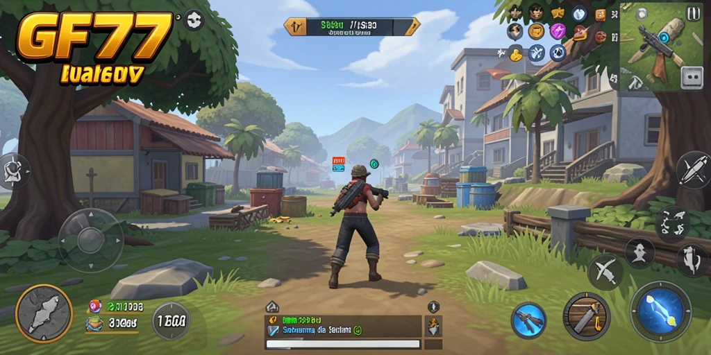 Screenshot utama dari gameplay GF777 yang menarik dan penuh warna.