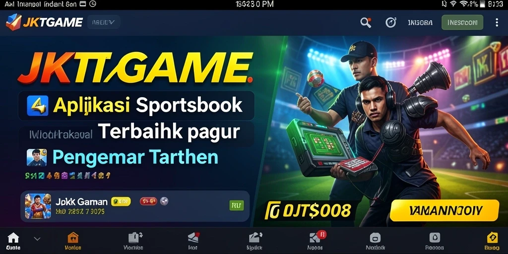Tampilan antarmuka JKTGAME yang menarik dan interaktif untuk taruhan olahraga.