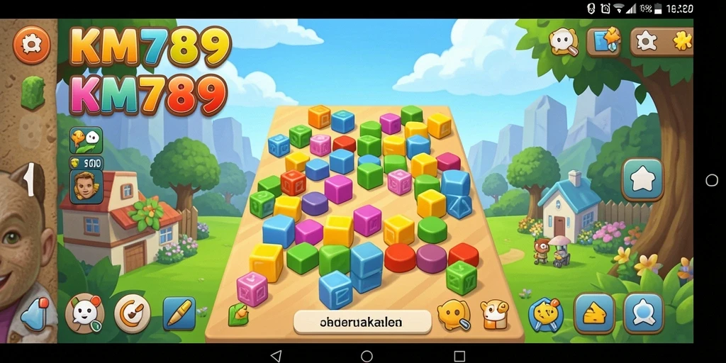Screenshot gameplay KM789 yang menunjukkan tantangan puzzle yang menarik.