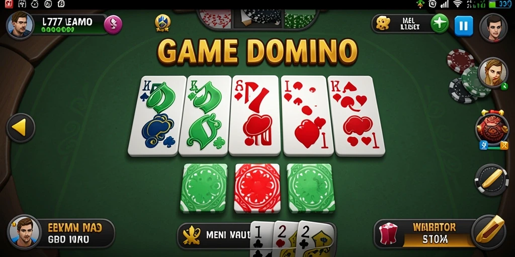 Screenshot L777 menunjukkan gameplay seru dalam permainan Domino.