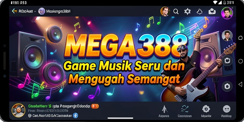 Tampilan gameplay MEGA388 yang menyenangkan dengan interaksi musik yang mengasyikkan.
