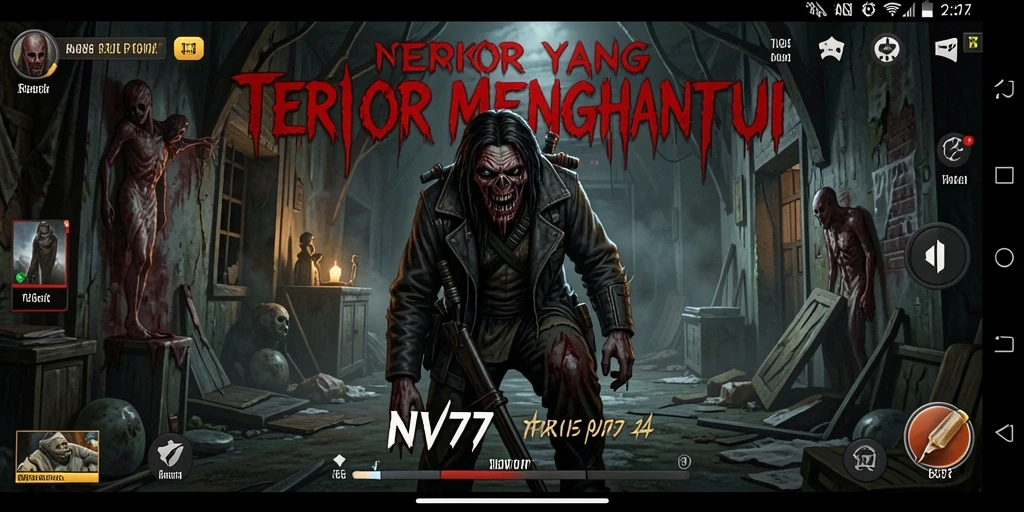 Screenshot NV77 menunjukkan suasana mencekam yang dirasakan selama gameplay.