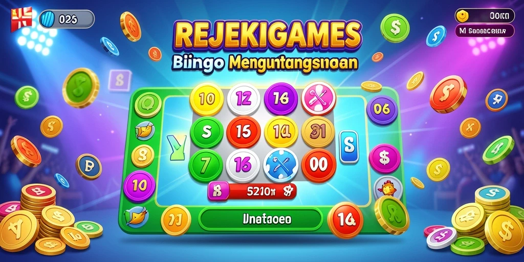 Gameplay seru Bingo di REJEKIGAMES yang penuh warna.