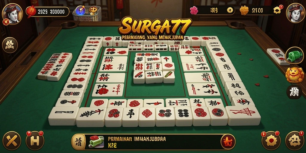Gameplay Mahjong yang seru dan penuh tantangan di SURGA77.