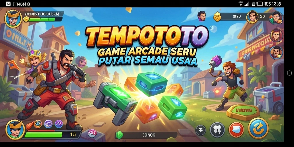 Gameplay seru TEMPOTOTO dengan aksi cepat dan menantang.